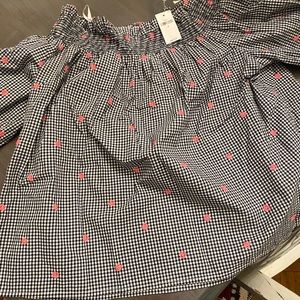 Off the Shoulder Gingham shirt